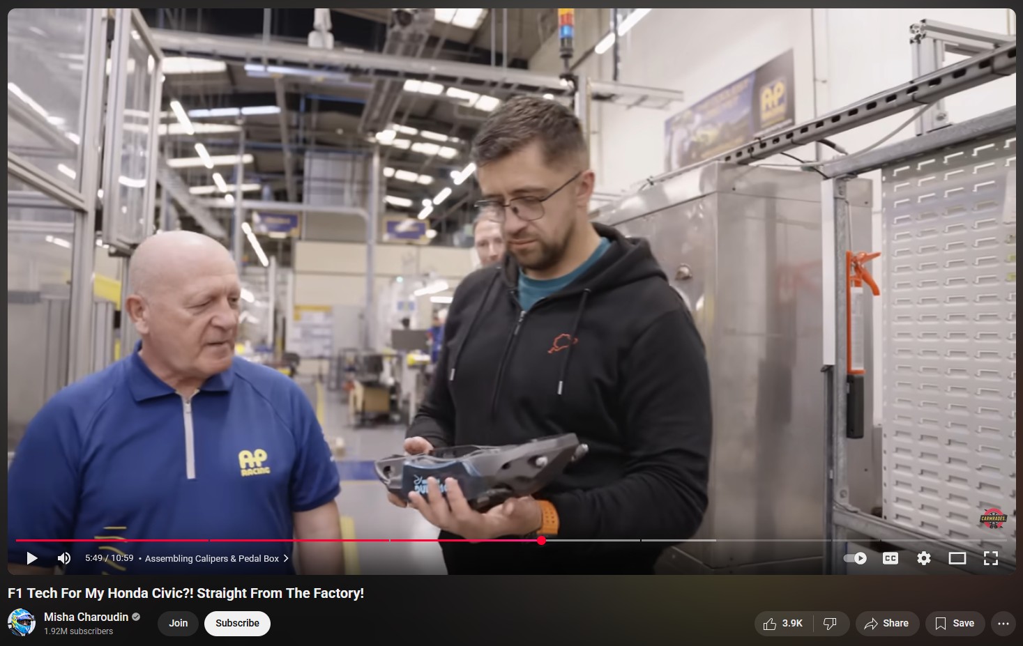 Misha Charoudin Visits AP Racing