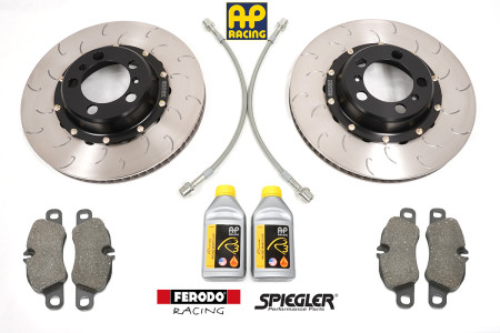 Essex Brake Pad, Line, Fluid, and 2-piece Disc Bundle (Rear 350x28mm)- Porsche 991 Carrera S GTS Iron